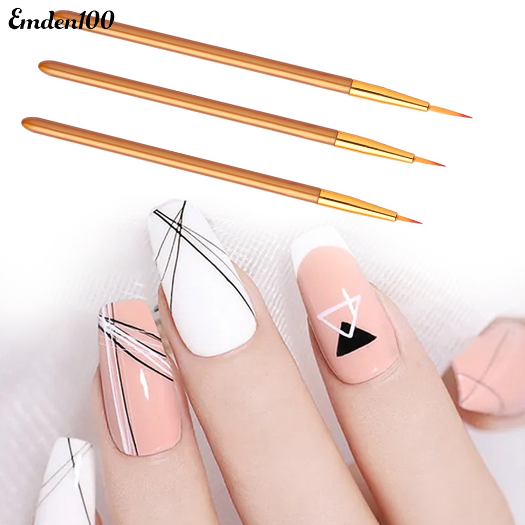 Set 3 Cọ Vẽ Trang Trí Móng Tay Nghệ Thuật Siêu Mịn Đa Năng