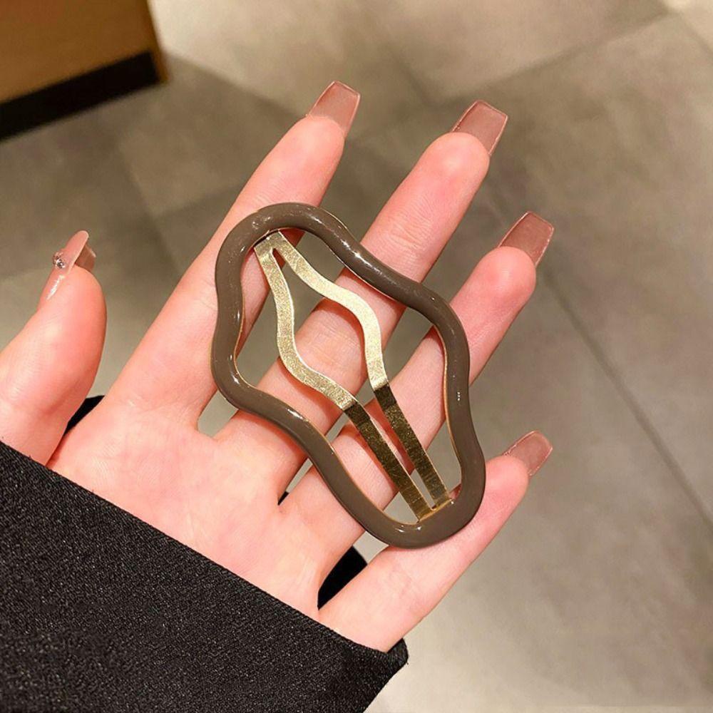 Mxbeauty Kẹp Tóc Bb Y2k Bằng Kim Loại Thiết Kế Hình Học Phong Cách Hàn Quốc Ngọt Ngào Cho Nữ