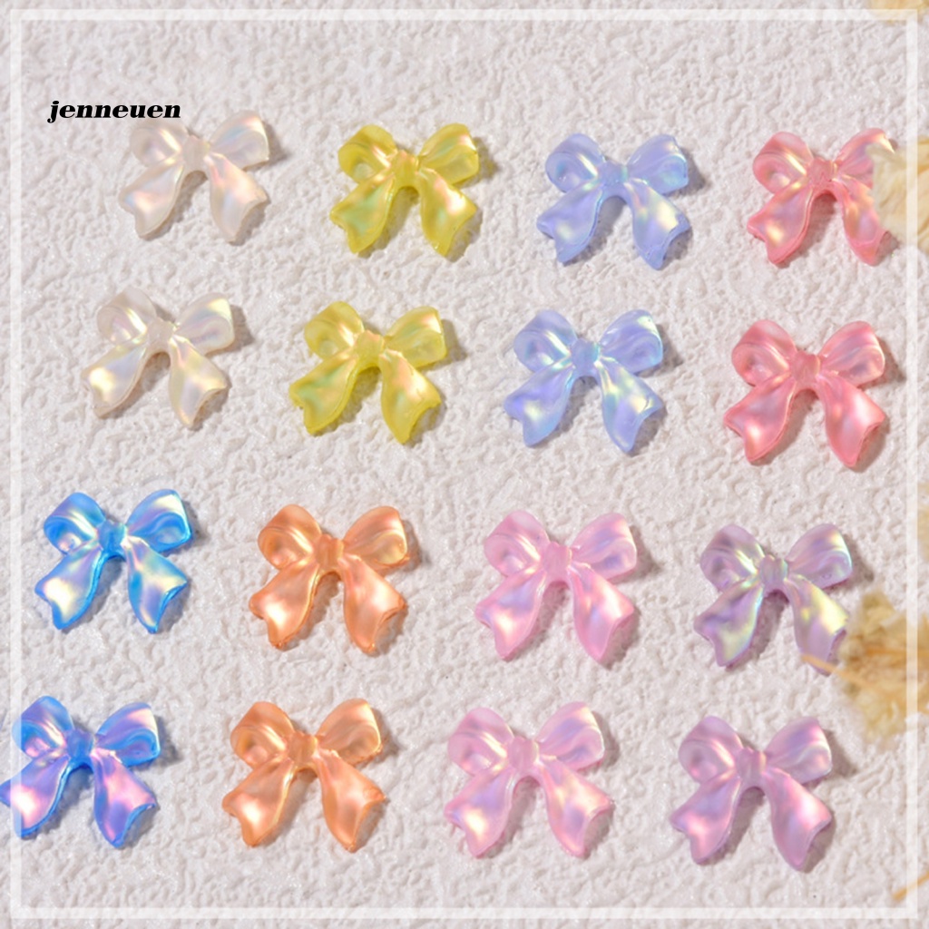 Set 10 Nơ Ruy Băng 3D Lấp Lánh Trang Trí Móng Tay Thời Trang