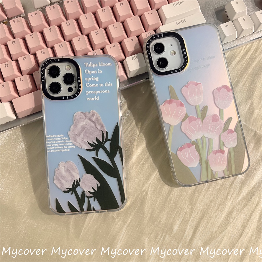 Ốp Điện Thoại Silicon Mềm Họa Tiết Hoa Màu Gradient Cho iPhone 14 13 12 11 Pro Max X XR Xs Max 6 7 8 Plus