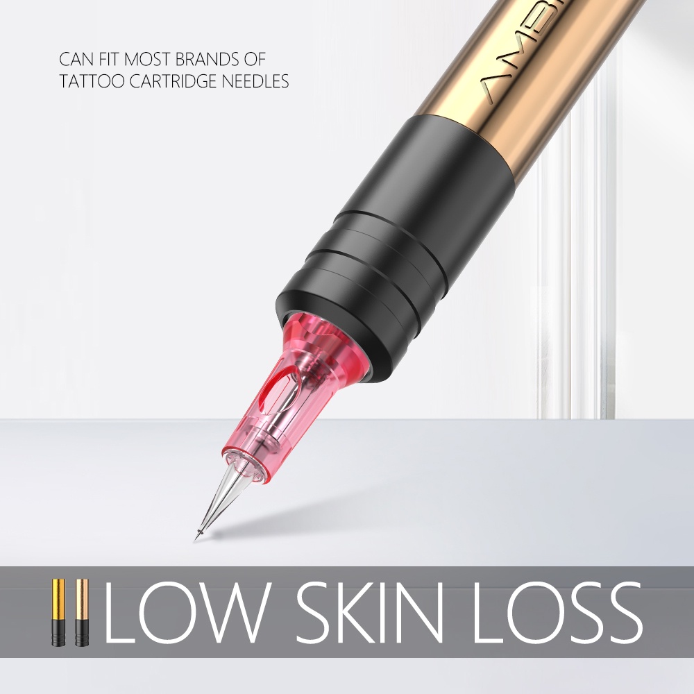 Bút xăm lông mày / kẻ mắt / môi đầu /phun xăm môi AMBITION PMU 3.5mm dạng xoay tiện dụng