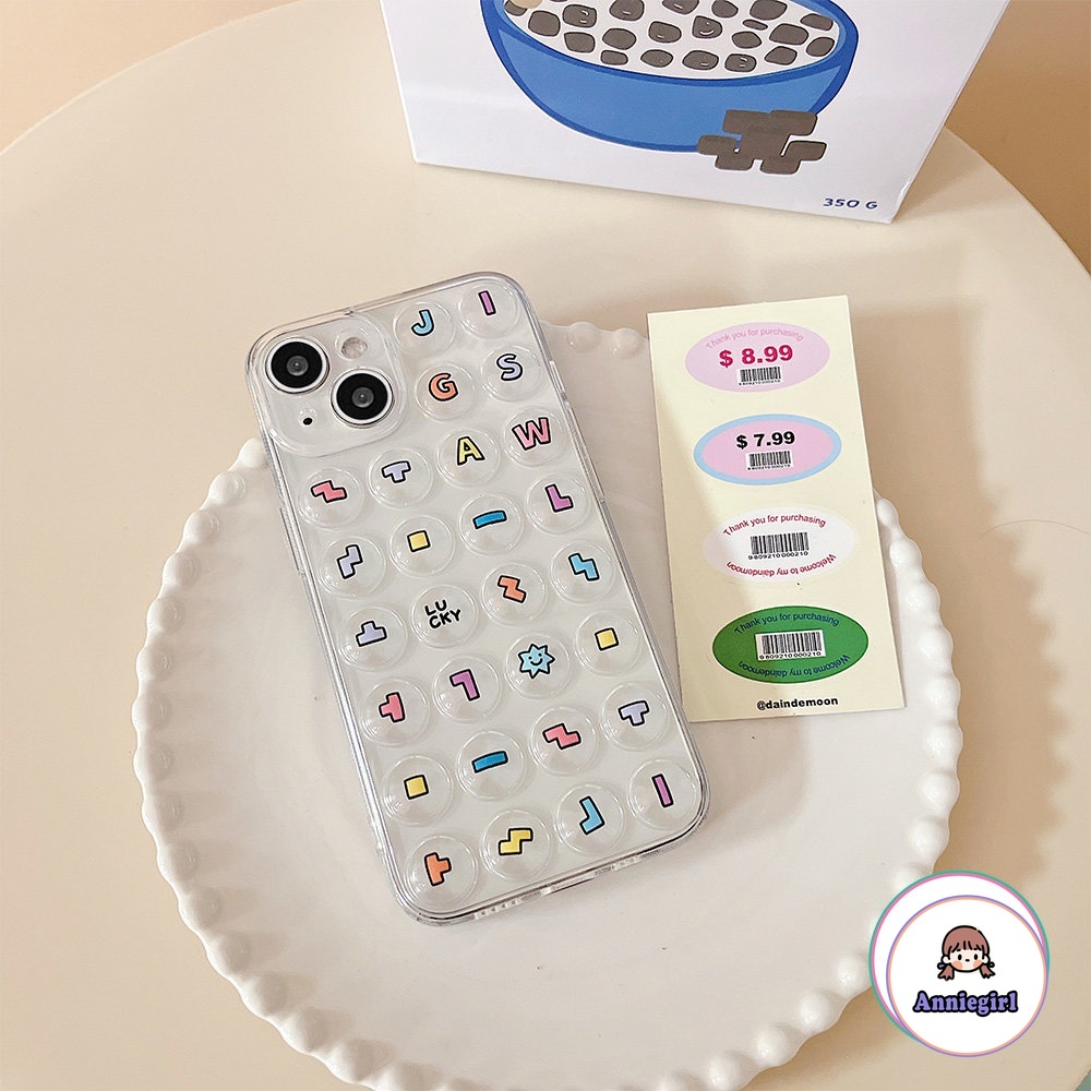 Ốp Điện Thoại Mềm Trong Suốt Chống Sốc In Chữ 3D Dễ Thương Cho IPhone 11 12 13 14 Pro Max X XR XS 7 8 Plus