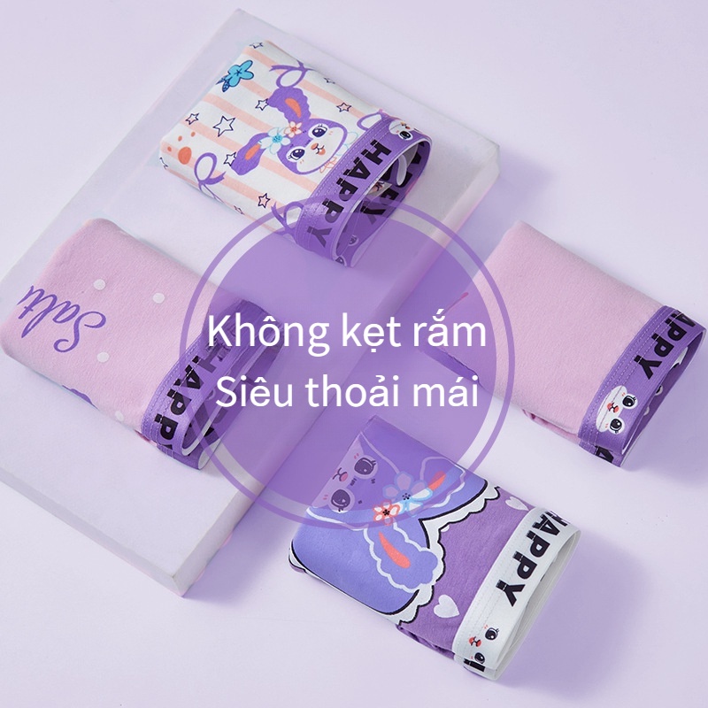 Quần Lót cotton Nhiều Màu Thoáng Khí Thoải Mái Cỡ Nhỏ Và Vừa In Họa Tiết Hoạt Hình Dễ Thương Cho Bé Gái