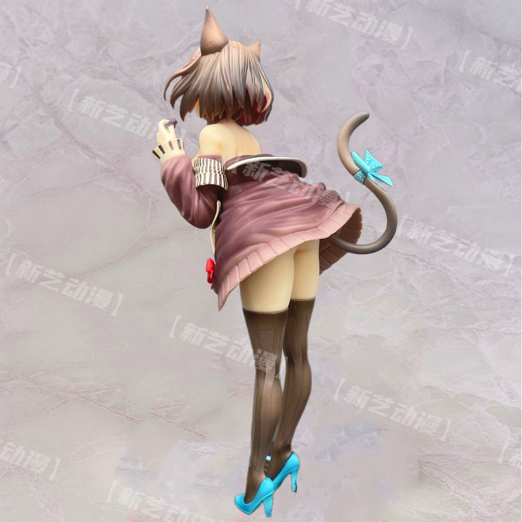 Mô Hình Nhân Vật Cô Gái Tai Mèo Hai Chiều Dễ Thương Để Bàn Trang Trí