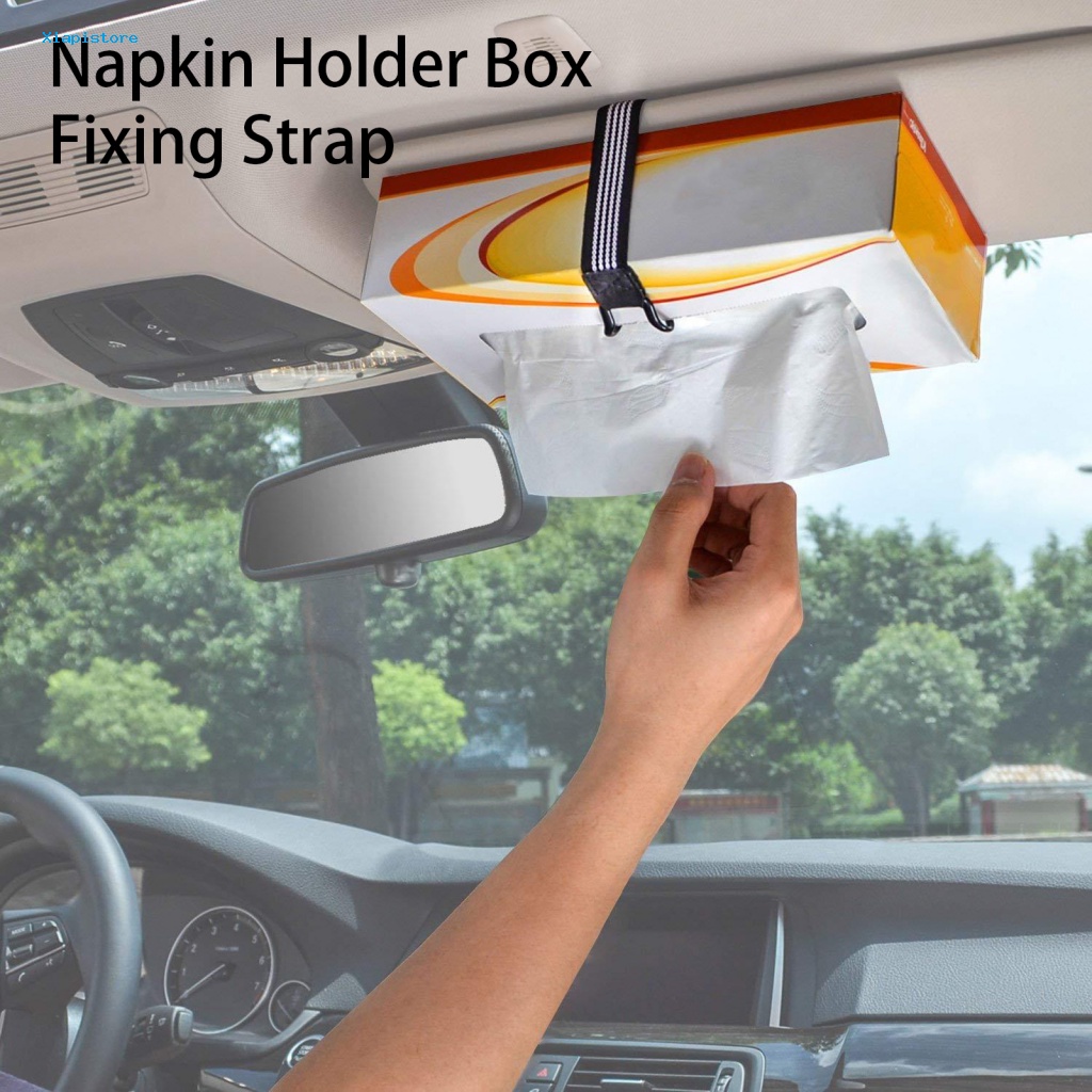 [Xiapistore] Giá Đỡ Cuộn Khăn Giấy Co Giãn Hai Đầu Có Thể Điều Chỉnh Độ Cao Hộp Đựng Khăn Giấy Trên Xe Hơi