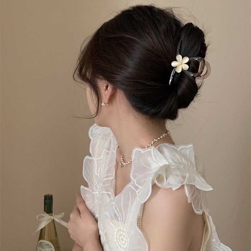 Kẹp Tóc Hình Cá Mập Đính Đá Opal Cao Cấp Cho Nữ