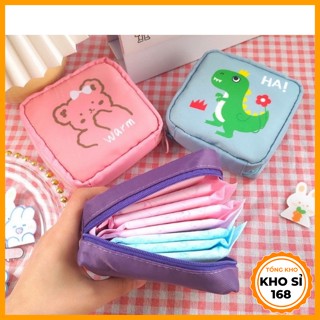 Túi đựng băng vệ sinh/mỹ phẩm phong cách Hàn Quốc xinh xắn nhỏ gọn chống thấm nước E1022