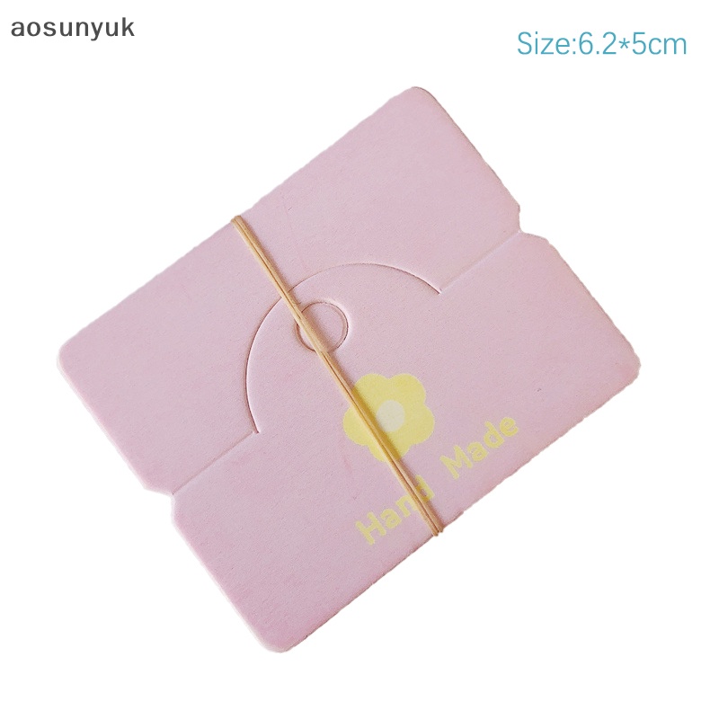 Aosunyuk Set 50 Tấm Giấy Hình Hoa Nhiều Màu Sắc Dùng Để Trưng Bày Trang Sức / Kẹp Tóc / Dây Chuyền / Vò