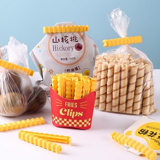 Set 12 kẹp niêm phong túi thực phẩm hình khoai tây chiên có nam châm dán tủ lạnh