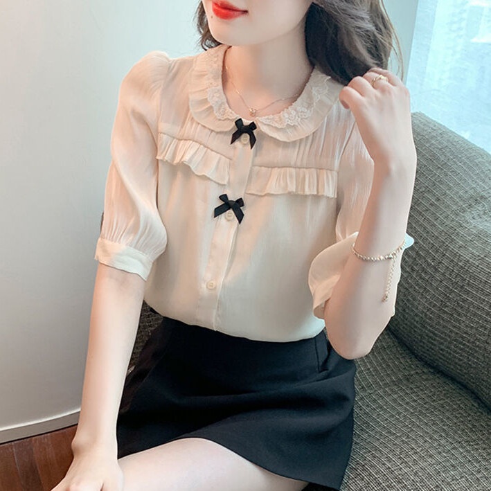 Áo Sơ Mi Ngắn Tay Dáng Rộng Thời Trang Mùa Hè Hàn Quốc Dành Cho Nữ
