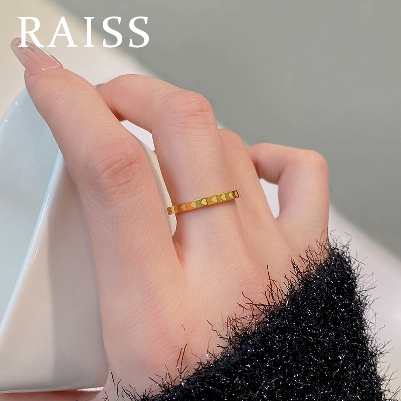 Toàn Bộ Nhẫn Titan Mạ Vàng 18k Hình Trái Tim Thời Trang Cho Nữ