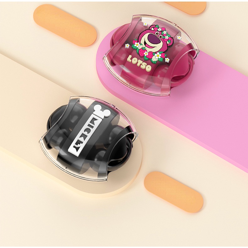 Tai Nghe Nhét Tai Không Dây Bluetooth 5.3 Xương Disney Q52 Hình Gấu Pooh Lotso Mickey Ngoài Hành Tinh Pin Âm Thanh HiFi Chất Lượng Cao