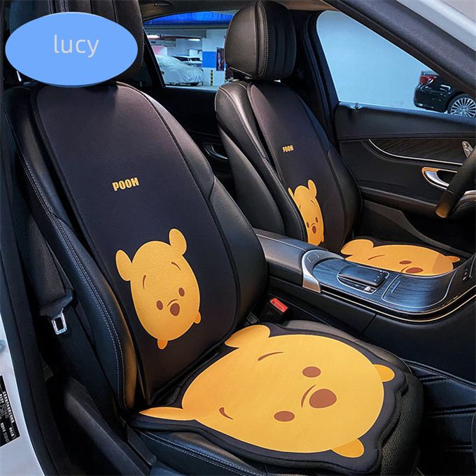 Đệm Lót Ghế Ngồi Xe Hơi Thoáng Khí In Hoạt Hình Gấu Dâu Tây Dễ Thương