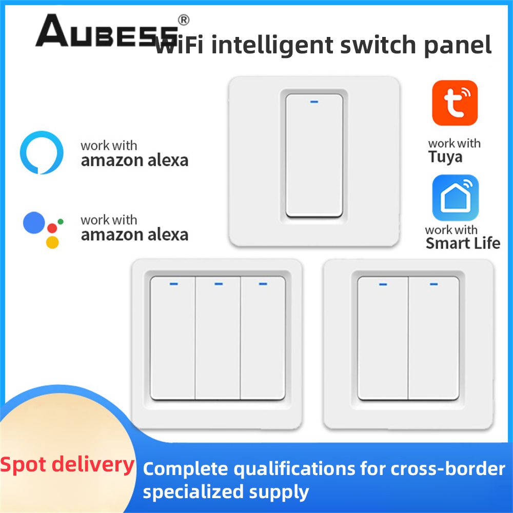 Tuya Công tắc đèn thông minh Wifi Không cần dây trung tính Không cần tụ điện Cuộc sống thông minh2/3 cách hoạt động với Alexa Google Home