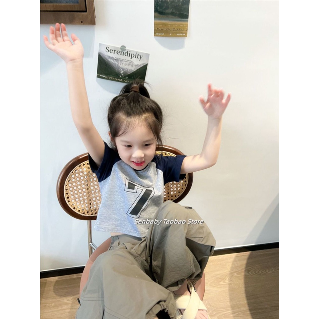 Áo Thun Tay Ngắn Thời Trang Mùa Hè Mới Dành Cho Bé Gái