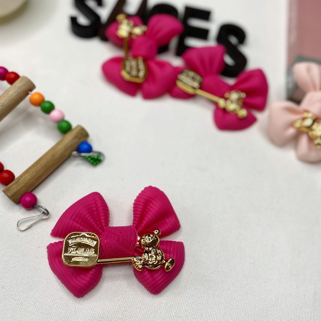 SKA4   - Sticker, nơ Gấu mới nhiều màu hồng dễ thương