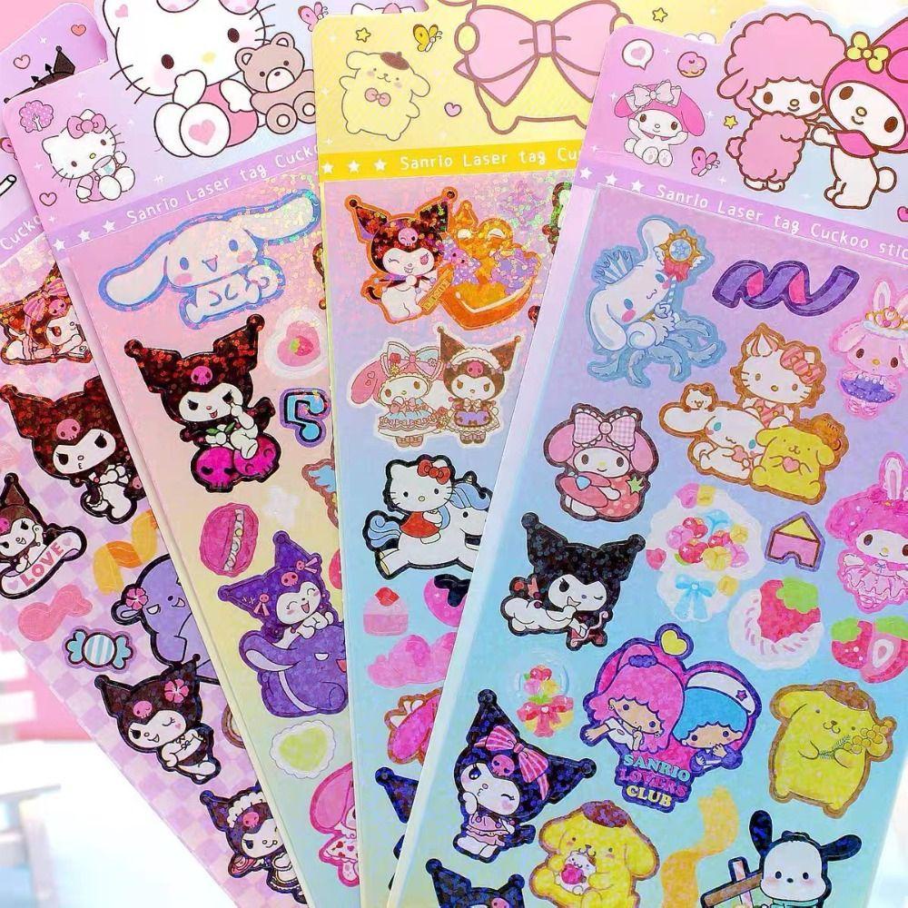 Shanrong kuromi guka sticker, cartoonkuromi handmade toy, cartoon sticker melody quà tặng sinh nhật dễ thương đáng yêu