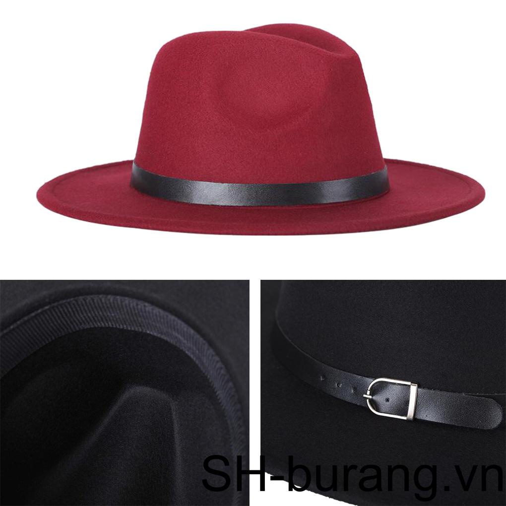 Mũ Rộng Vành Vải Nỉ Thời Trang Mùa Đông Phong Cách Vintage Cho Nữ