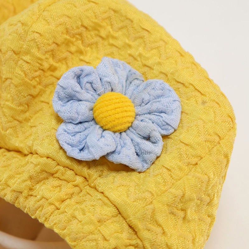 Mũ Beret Mềm Thoáng Khí Đính Hoa Dễ Thương Cho Bé Gái 4-15 Tháng Tuổi