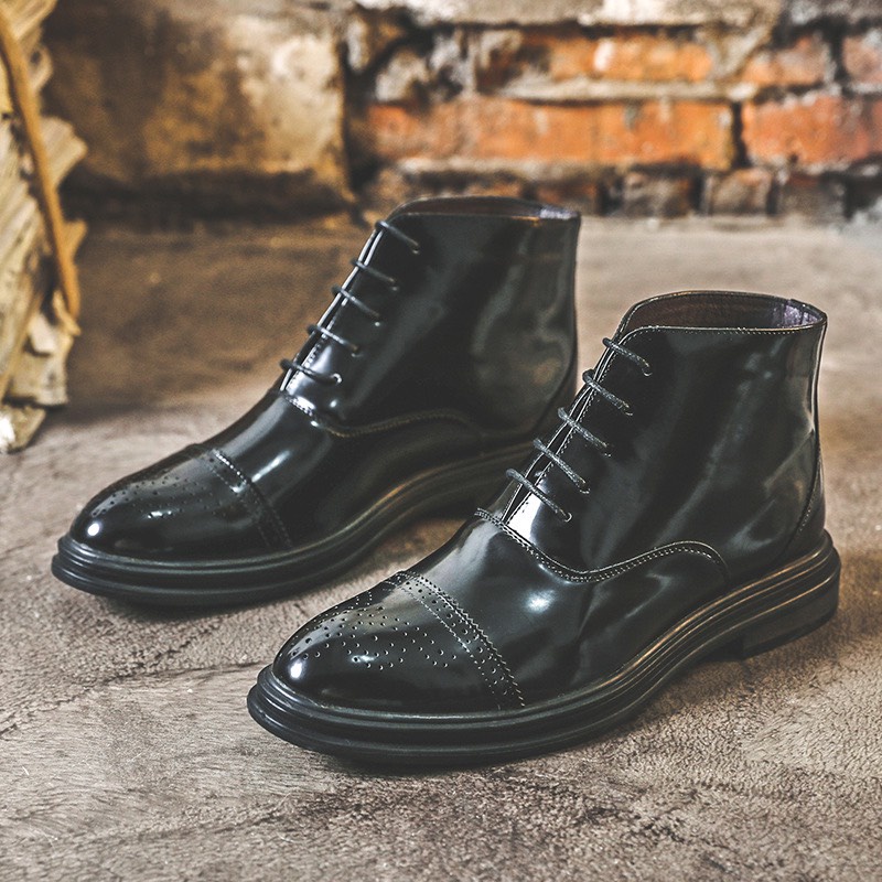 Giày Chelsea Boot Nam Da Bóng Nhập Khẩu Cao Cấp
