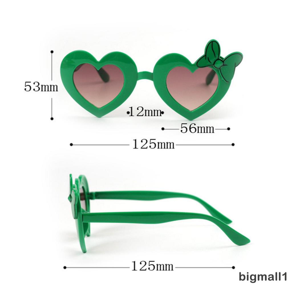 Kính Mát Gọng Trái Tim Chống Tia UV Dễ Thương Cho Bé Gái
