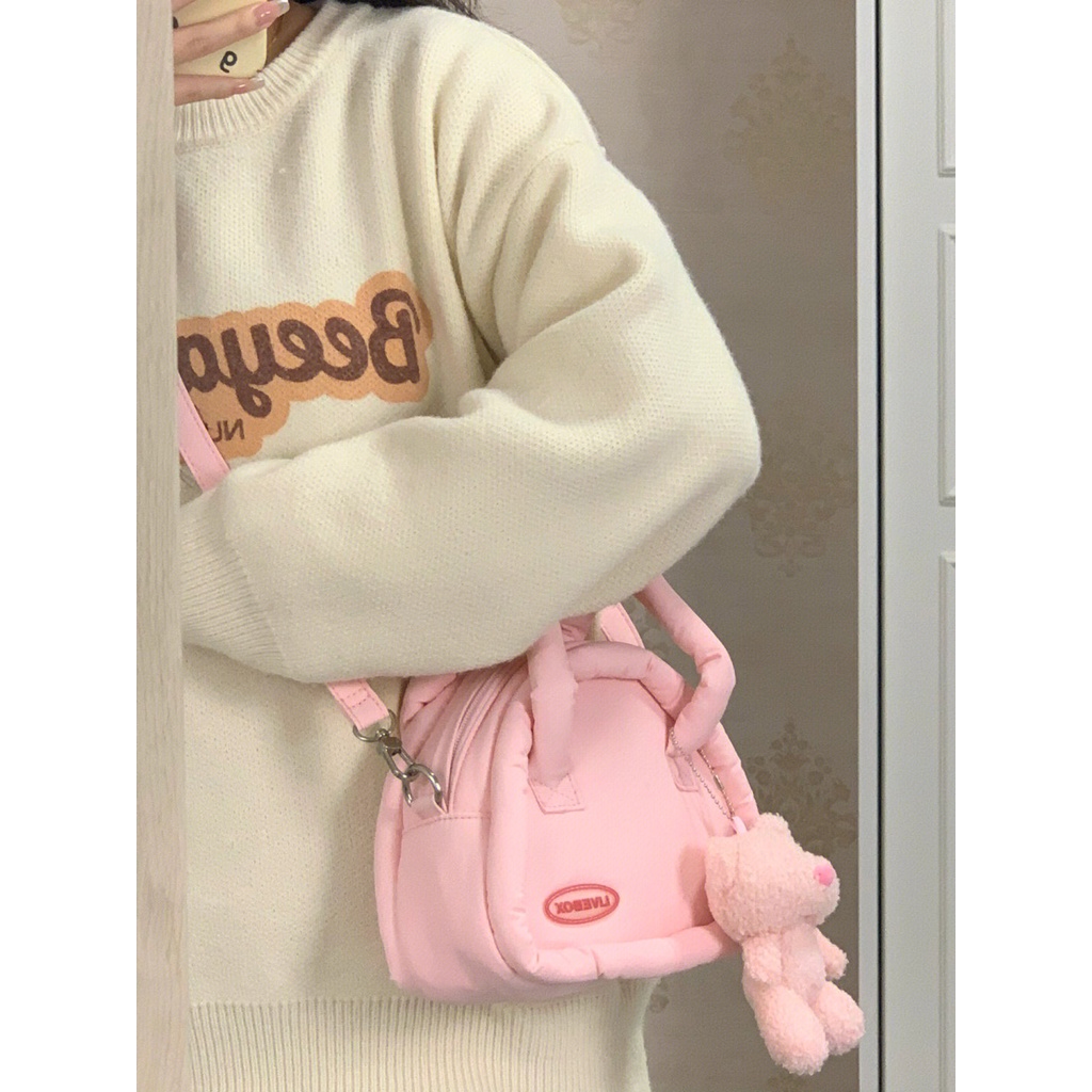 Túi xách đeo chéo vai mini vải bông mây đáng yêu thời trang thu đông dành cho nữ