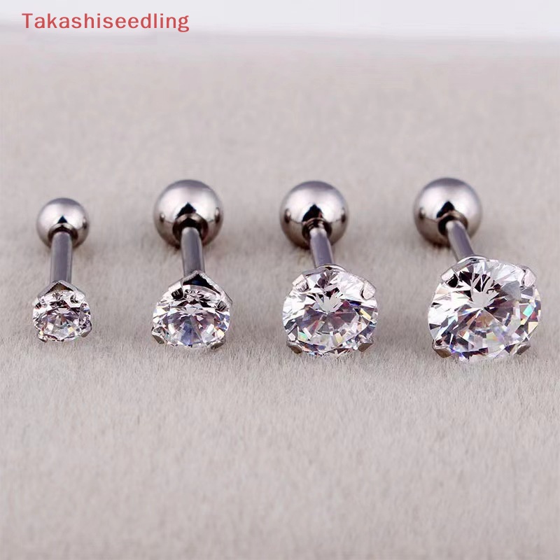 1 Bông Tai 4 Chấu Đính Đá Thời Trang Cá Tính Cho Nam Nữ