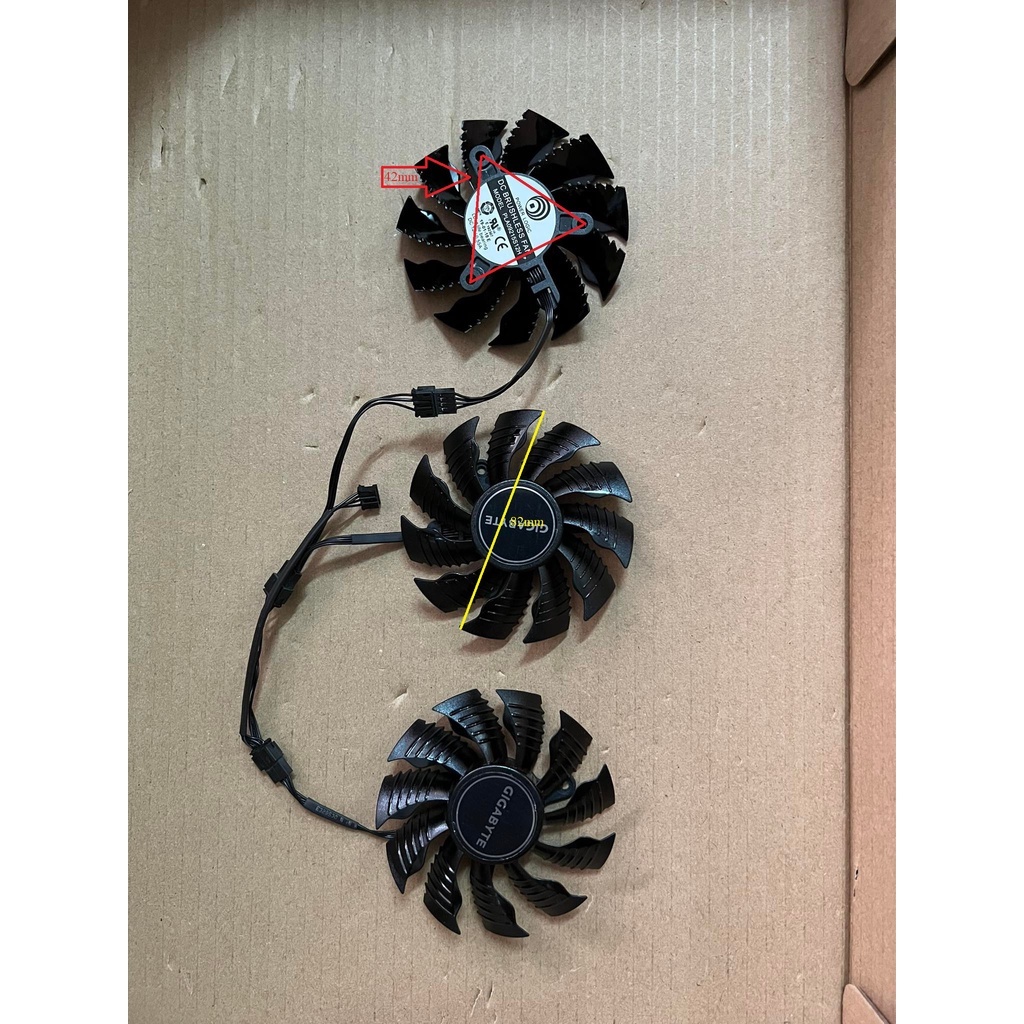 Quạt Vga Gigabyte 3060 3070 3080 3 fan Size 82mm