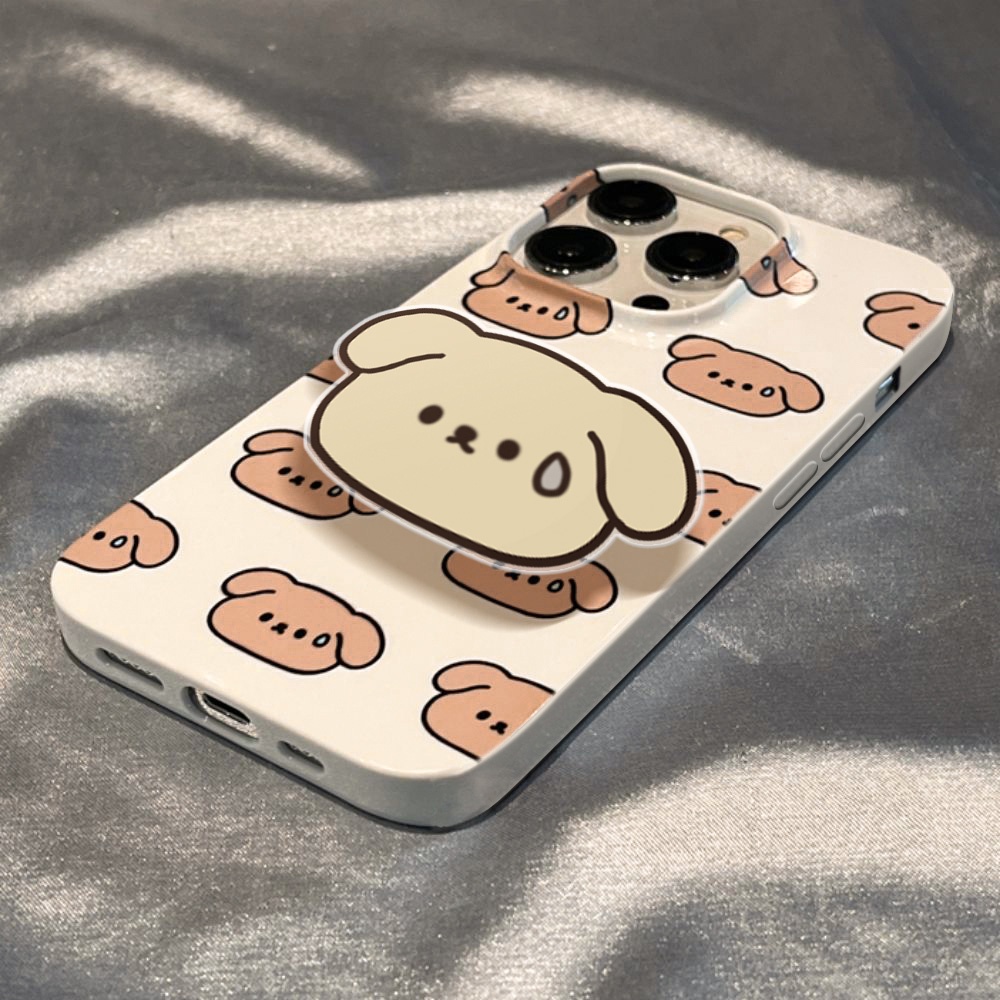 Ốp Điện Thoại TPU Dẻo Họa Tiết Hoạt Hình Chú Chó Kèm Giá Đỡ Cho IPhone 11 IPhone 14 13 12 Pro Max 14 Plus