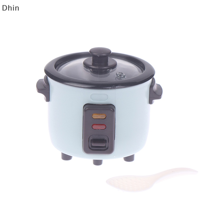 Nồi Cơm Điện / Muỗng Cơm Mini Tỉ Lệ 1: 12 Dùng Trang Trí Nhà Búp Bê