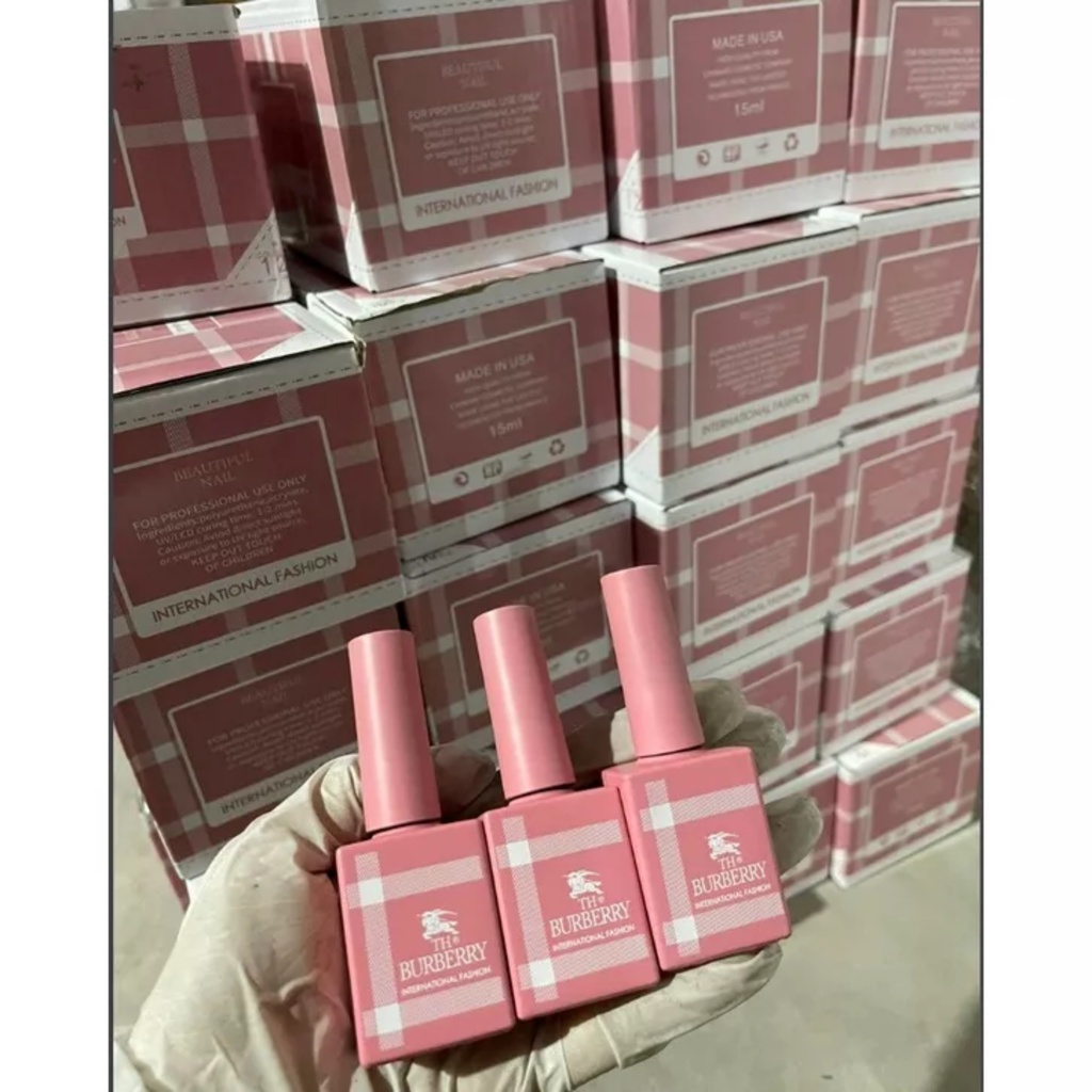 Sơn Gel Sữa Hồng, Thạch Hồng Burberry Chai 15ml - manh219