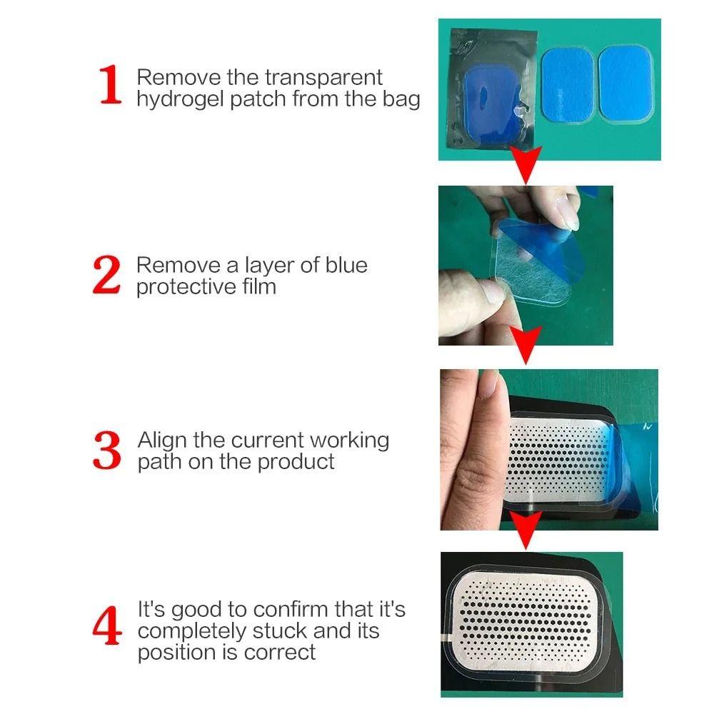 Bộ 10 Miếng Dán Gel Hydrogel Massage Cơ Bụng / Hông Thay Thế Tiện Dụng