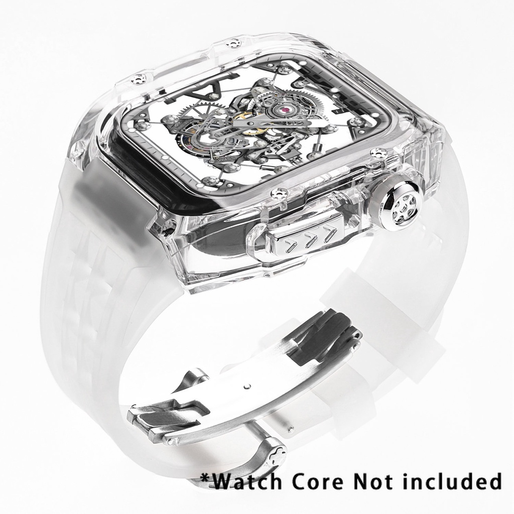 Ốp Bảo Vệ Bằng Silicon Trong Suốt Sang Trọng Cho iWatch Series 8 7 6 5 4 SE 45MM 44MM Ultra 49mm