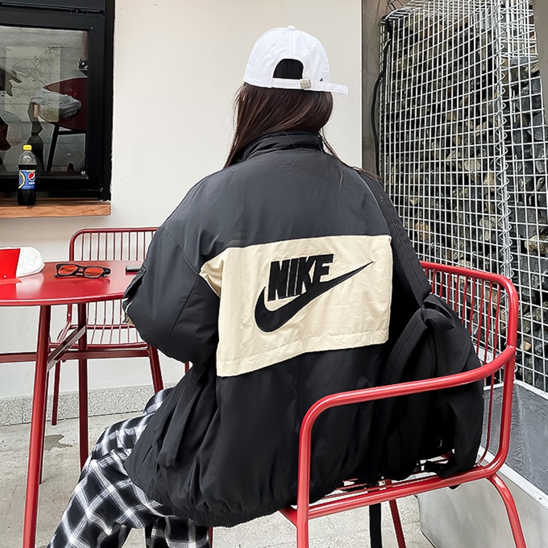 .Áo Khoác Nike100% Vải Thêu Họa Tiết Phong Cách Hiphop Đường Phố
