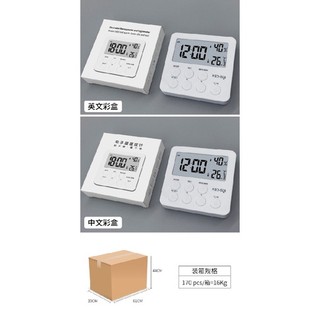 New Digital Display Alarm Clock Home Desktop Electronic Thermometer Hygrometer
