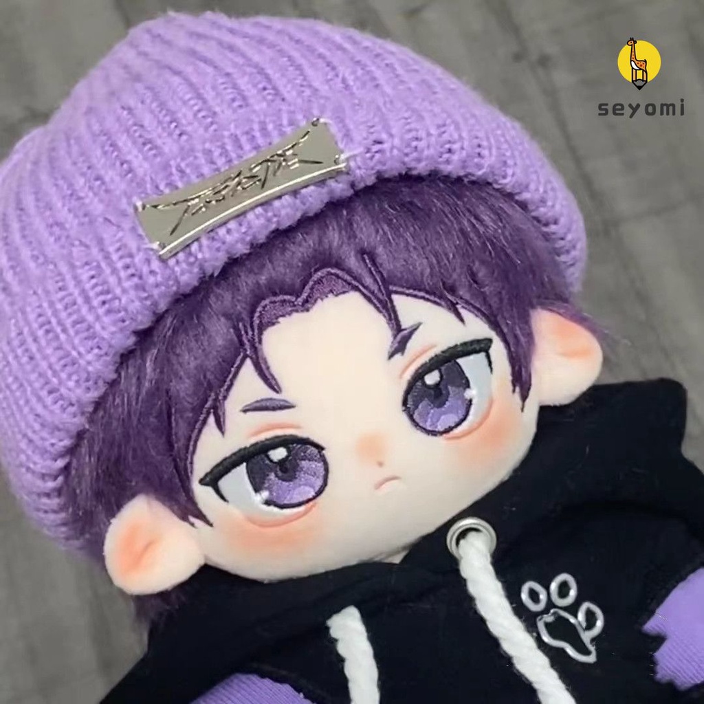 Búp Bê Nhồi Bông 20cm Tóc Tím Dễ Thương