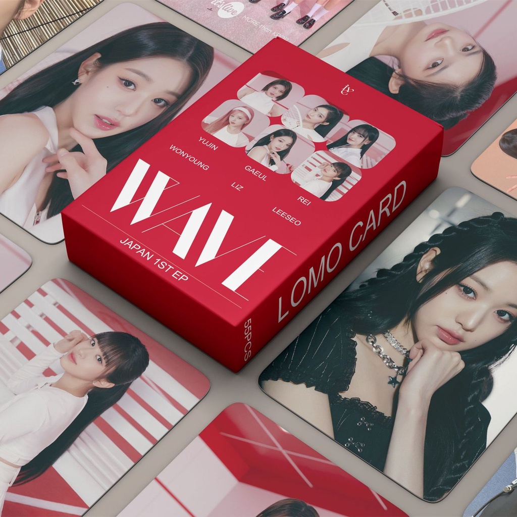 55pcs/box IVE Album WAVE Photocards Rei Wonyoung Yujin Liz Leeseo Gaeul Lomo Cards Japan Single Song Kpop Postcards Series LETAOTAO2023