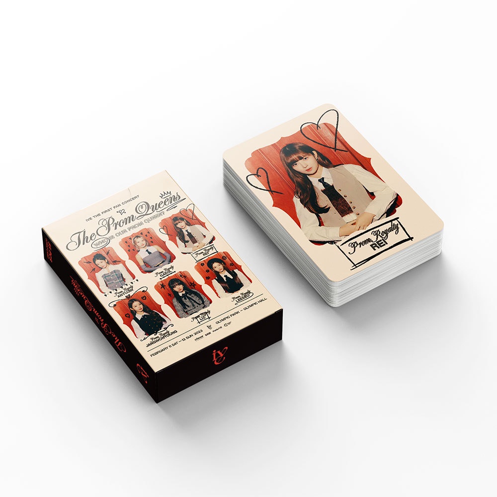 55pcs/box IVE 2023 Fan Concert Photocards YUJIN REI LIZ LEESEO WONYOUNG GAEUL Lomo Cards THE PROM QUEENS Kpop Postcards New Arrivals