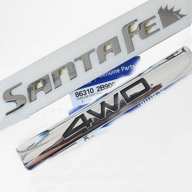 Dành Cho Santa Fe 4WD Nhãn Dán Boot Logo Cửa Sau Logo Logo Logo