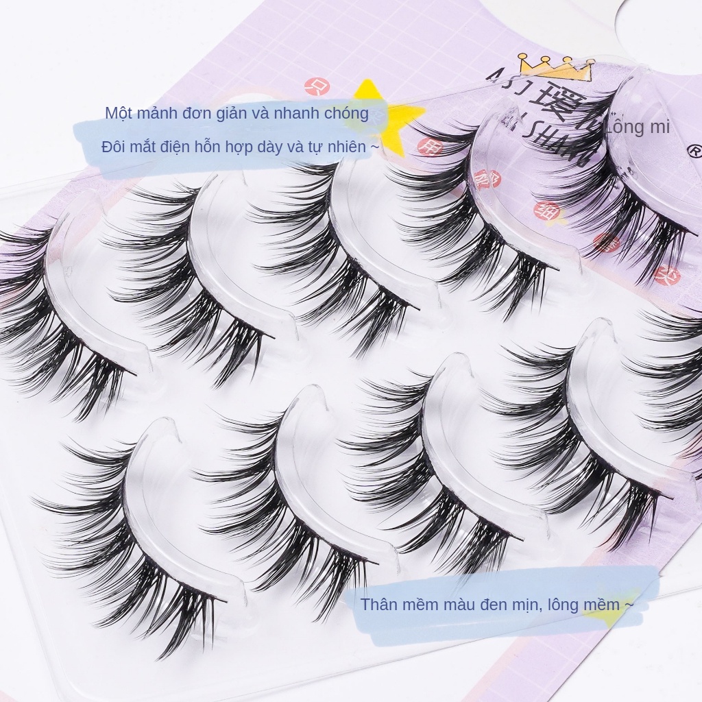 Lông Mi Giả Xoăn Dày Tự Nhiên Bằng Lúa Mạch Phong Cách Âu Mỹ Dành Cho Trang Điểm Cô Dâu