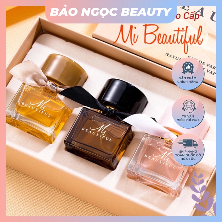 Sét nước hoa cao cấp Ms.Beautiful 3 mùi hương