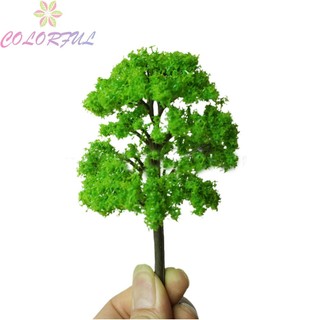 【COLORFUL】Model Tree Decorate Diorama Green Plastic Roadway Sand Table Set Train Tree
