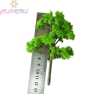 【COLORFUL】Model Tree Decorate Diorama Green Plastic Roadway Sand Table Set Train Tree