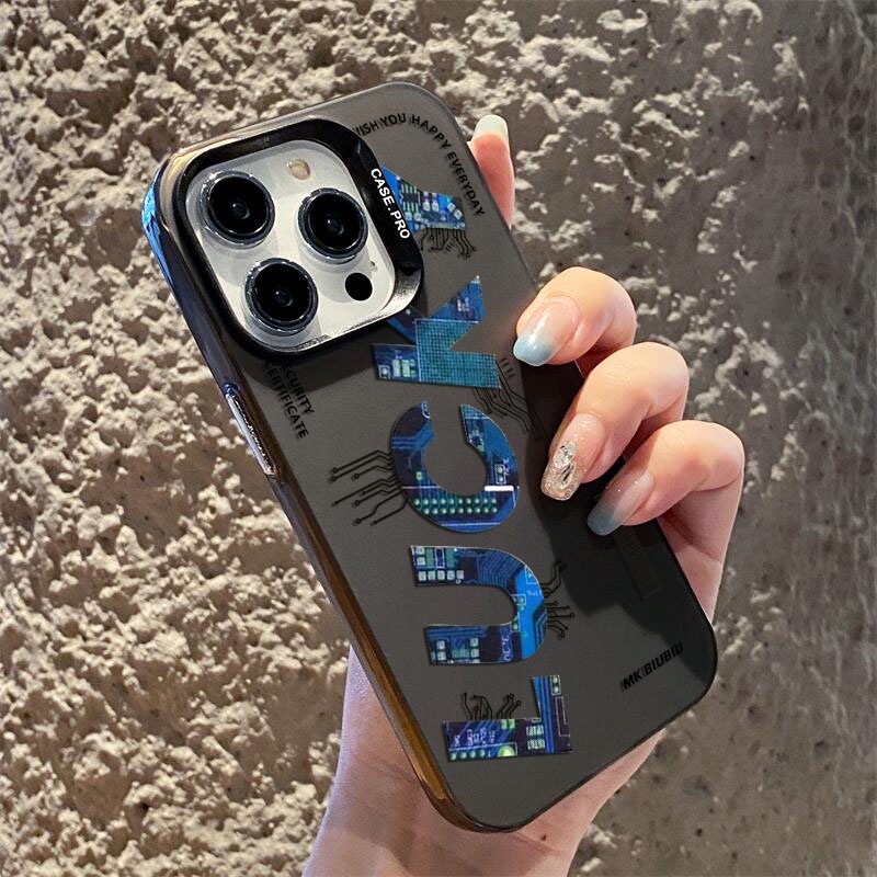 Ốp Điện Thoại Cứng Màu Nhám Hình Nhãn Hiệu May Mắn Cho iphone 11 12 13 14 Pro Max 14Plus ip 12promax 13promax