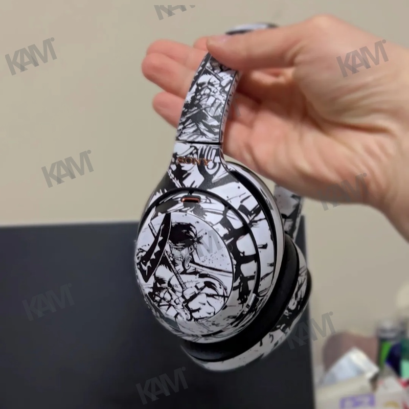 Miếng Dán PVC Nhám Họa Tiết Hoạt Hình Chống Trơn Chống Trầy Xước Cho Tai Nghe Sony WH-1000XM4 / 5