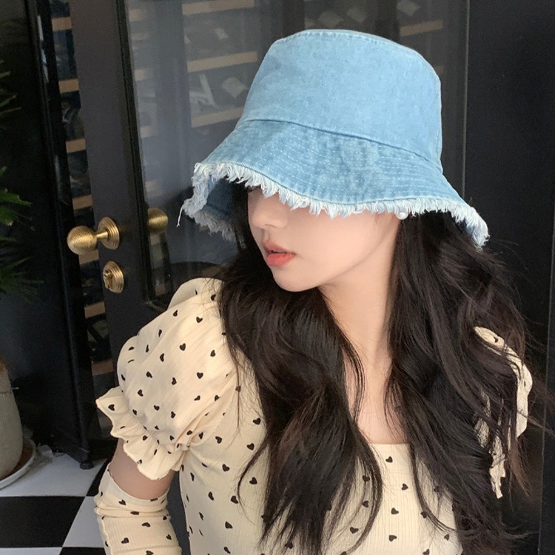 Nón Tai Bèo Denim Mỏng Che Nắng Dễ Phối Đồ Hợp Thời Trang