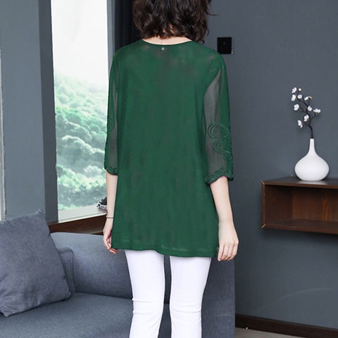 Áo Che Bụng Plus Size Thời Trang Mùa Thu Cho Phụ Nữ Trung Niên