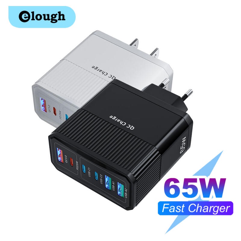 Củ Sạc Nhanh 6 Cổng USB Type C QC3.0 PD 65W Cho Điện Thoại