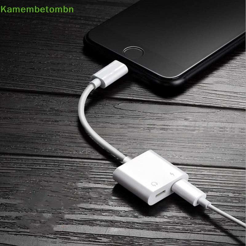 Kamembbn 2in1 dual lightning adapter sạc splitter cáp âm thanh iphone 7 7plus 8 x vn