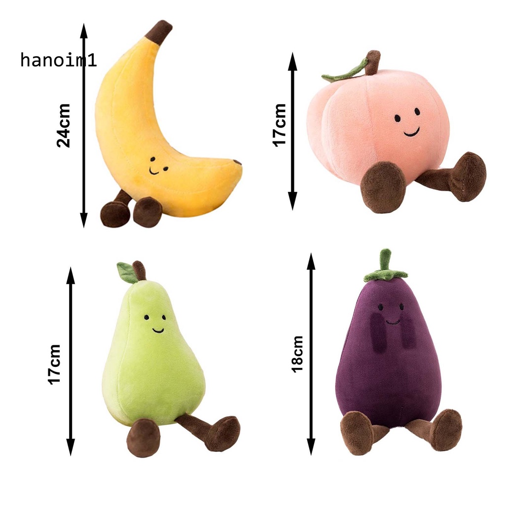 Ys2 trái cây đồ chơi sang trọng chuối đào lê đáng yêu cà tím búp bê hoạt hình plushies trang trí trái cây mềm nhồi bông búp bê bữa tiệc trang trí bàn nhà quà tặng sáng tạo